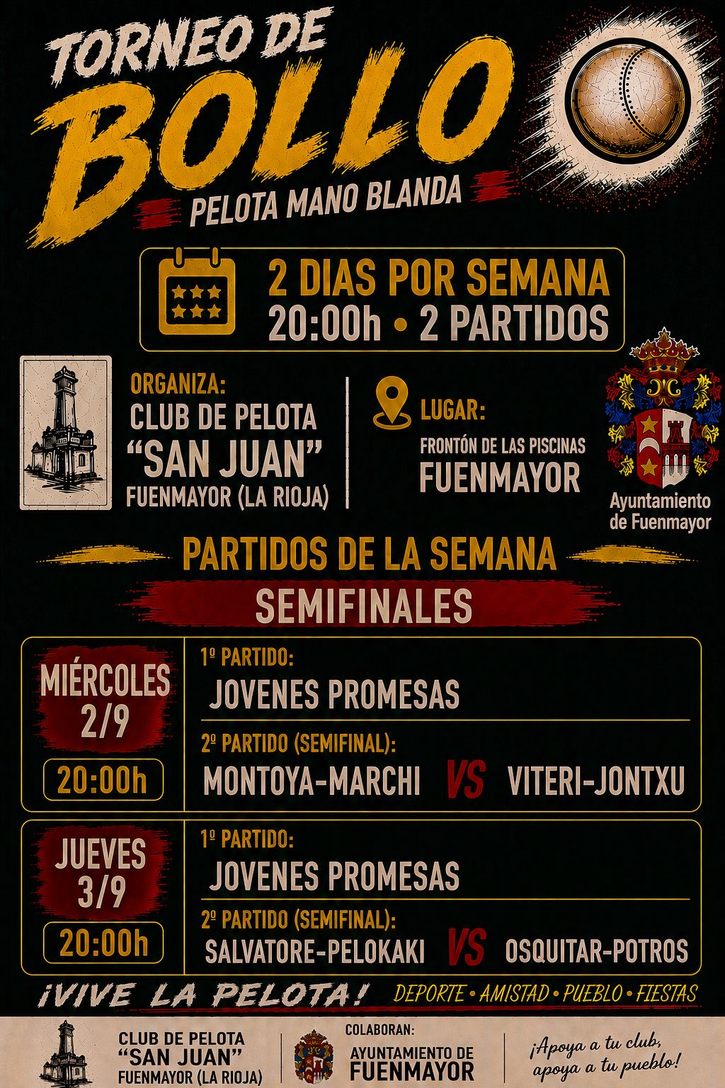 EL TORNEO DE BOLLOS (PELOTA BLANDA) LLEGA A LAS SEMIFINALES