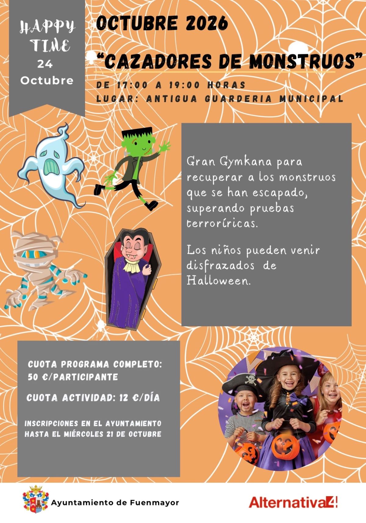 EL SÁBADO 24 DE OCTUBRE COMENZAMOS EL CICLO DE TALLERES INFANTILES 